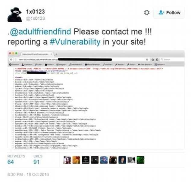 AdultFriendFinder data breach example