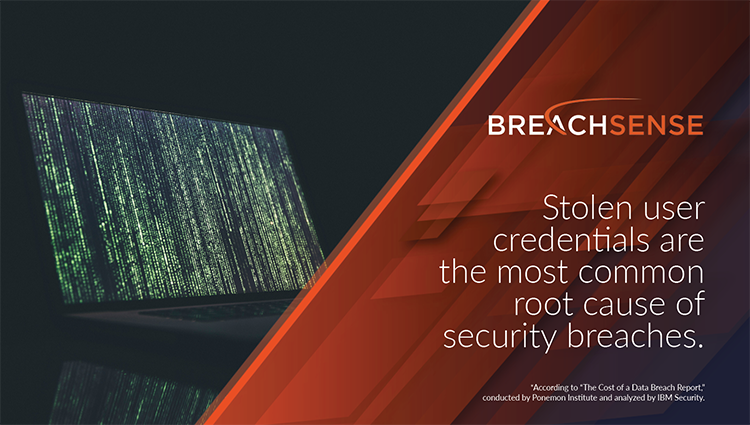 Stolen user credentials are the most common root cause of security breaches.