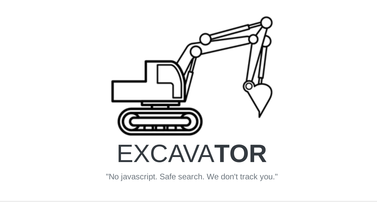 Excavator dark web search engine interface