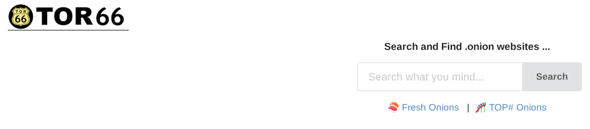 Tor66 dark web search engine interface